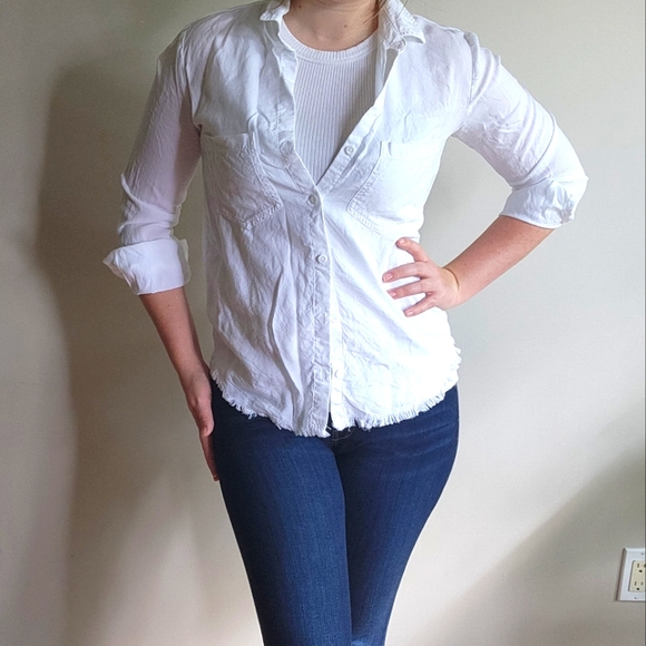 Cloth & Stone White Button Down Shirt - Picture 4 of 4